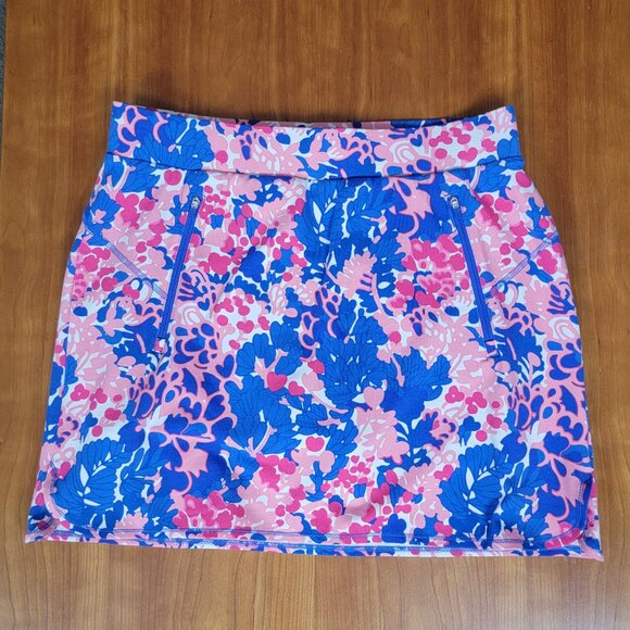 NWT T by Talbots Pink Blue Spring Garden Floral Stretch Skort - MP - Picture 4 of 11